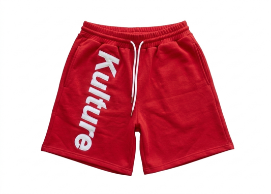 Private Kulture Red Essential Shorts